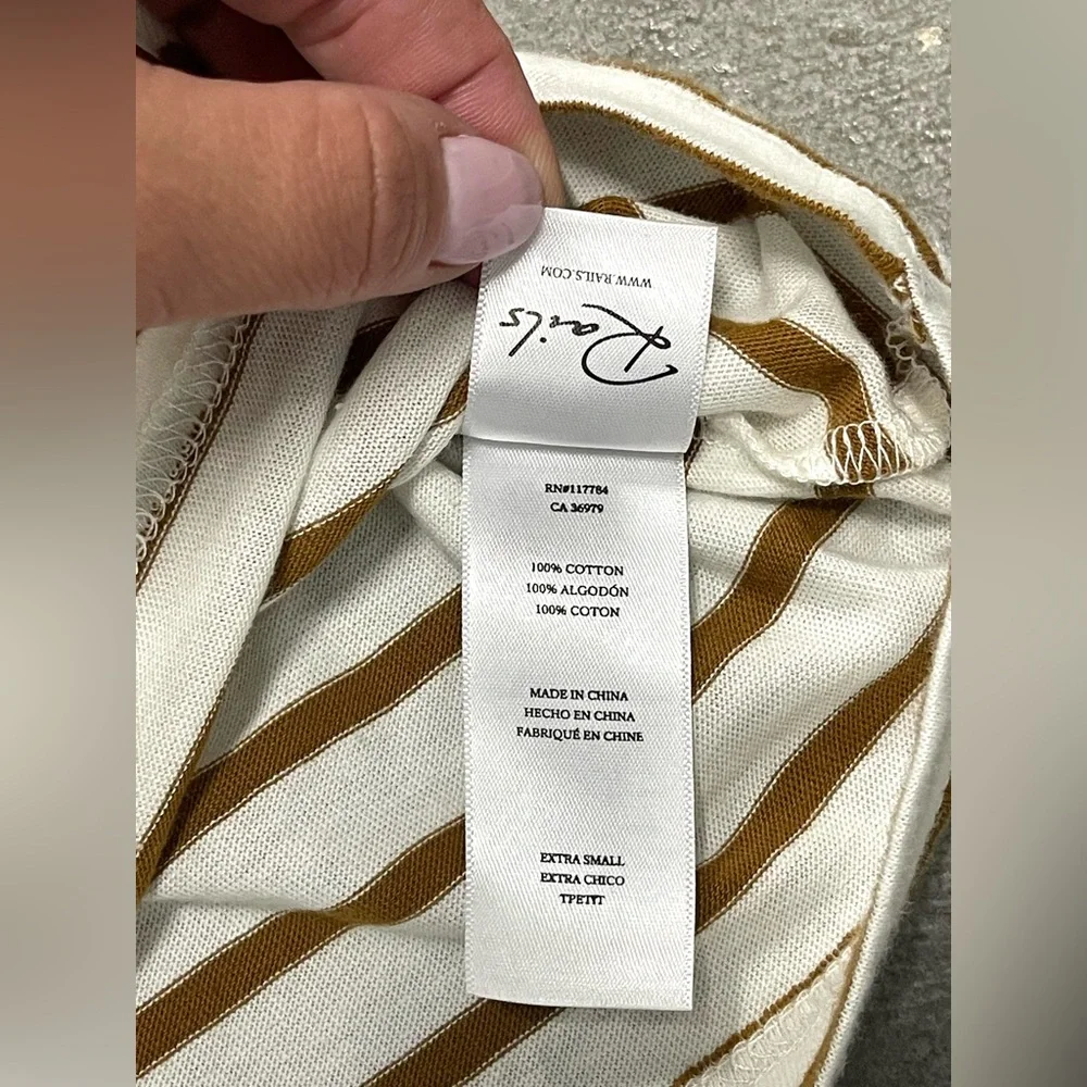 Women’s‎ Rails Edie Stripe Cotton Jersey Wrap T-Shirt Mini Dress sz XS casual - Picture 8 of 10